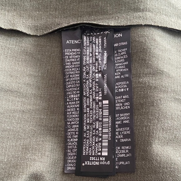 Zara Olive Green Belted Dress - Picture 14 of 14